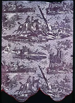 La Route de Jouy (The Road to Jouy) (Furnishing Fabric), France, c. 1820