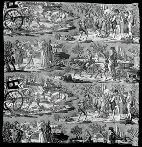 Bagpipe Player Gallery: La Route de St. Cloud ou de Poissy (Furnishing Fabric), Nantes, 1822 or after