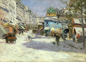 18th Arrondissement Prints: La rue Lepic, l'angle de la rue Puget et la place Blanche