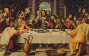 Apostle Prints: La Sagrada Cena, (he Last Supper), 1562, (c1934). Artist: Juan De Juanes