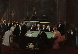 Card Players Collection: La salle de jeux du casino, 1889. Creator: Beraud, Jean (1849-1936)