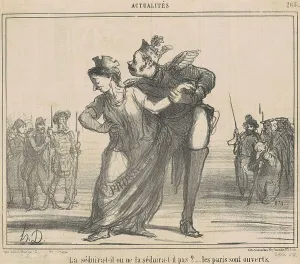 La séduira-t-il? Les Paris sont ouverts, 19th century. Creator: Honore Daumier
