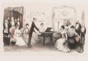 Jean Veber Prints: La Soiree Bourgeoise, 1907. Creator: Jean Veber (French, 1868-aft 1907)