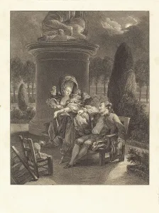 Baudouin Pierre Antoine Prints: La soiree des Thuileries, 1774. Creator: Jean Baptiste Blaise Simonet