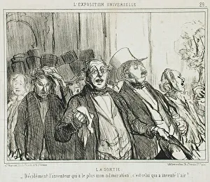Relieved Prints: La Sortie, 1855. Creator: Honore Daumier