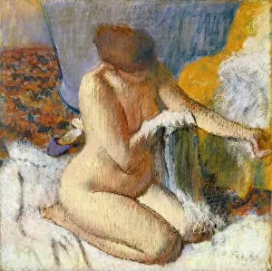 After The Bath Gallery: La Sortie du bain. Artist: Degas, Edgar (1834-1917)