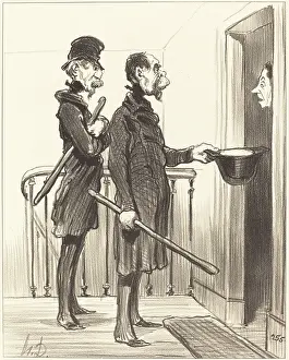 Action Prints: La Souscription Napoleonienne, 1851. Creator: Honore Daumier