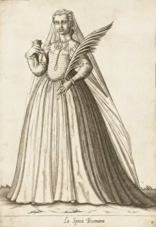 Bertelli Gallery: La Sposa Romana (Bride), ca. 1580. Creator: Attributed to Pietro Bertelli