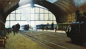 Rail Station Prints: La stazione centrale di Milano nel 1889 (Milan central station in 1889)