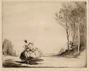 Arrive Prints: La Surprise, c1891-1921. Creator: Claude Allin Shepperson