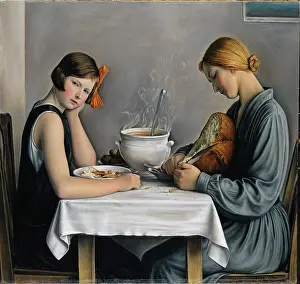 Tenderness Prints: La Tailleuse de Soupe (The Bread Cutter), 1933. Creator: Barraud, Francois (1899-1934)