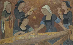 Caps Prints: La tapisserie (les cinq tisseuses), 1924. Creator: Paul Serusier