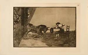 Bullfighting Prints: La Tauromaquia: The Daring of Martincho in the Ring at Saragossa