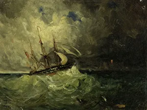 Ziem Felix Prints: La tempête, 1846. Creator: Felix Francois Georges Philibert Ziem