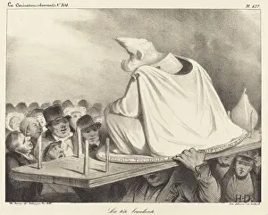 Orleans Prints: La tete branlante, 1834. Creator: Honore Daumier