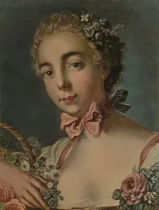 Louis Dieudonn Prints: La Tete De Flore (Madame Deshayes), 1769, (1913). Artist: Louis Marin Bonnet