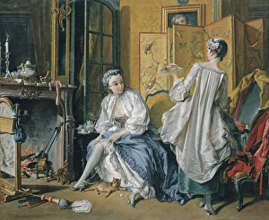 At The Toilet Collection: La toilette, 1742. Artist: Boucher, Francois (1703-1770)