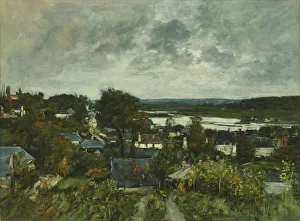 La Touques near Deauville, 1883. Creator: Eugene Louis Boudin La Touques near Deauville, 1883. Creator: Eugene Louis Boudin