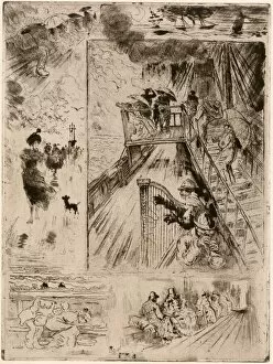 La Traversée (The Passage), 1879-1885. Creator: Felix Hilaire Buhot