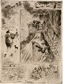 La Traversée (The Passage), 1879-1885. Creator: Felix Hilaire Buhot La Traversée (The Passage), 1879-1885. Creator: Felix Hilaire Buhot