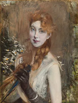 La treccia bionda, ca 1891. Creator: Boldini, Giovanni (1842-1931)
