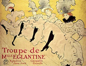 Mademoiselle Prints: La Troupe de Mademoiselle Eglantine, 1895. 1895. Creator: Henri de Toulouse-Lautrec