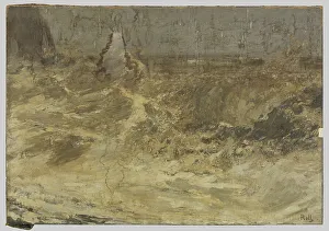 High Tide Prints: La vague, grande marée, 1890. Creator: Alfred Philippe Roll