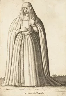 Bertelli Gallery: La Vedova ala Baronessa, ca. 1580. Creator: Attributed to Pietro Bertelli