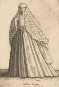 Bertelli Prints: La Vedova Romana, ca. 1580. Creator: Attributed to Pietro Bertelli