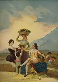 A De Beruete Gallery: La Vendimia, (The Grape Harvest or Autumn), 1786, (c1934). Artist: Francisco Goya