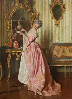 Belle Epoque Prints: La veste nuova (Das neue Kleid), 1873. Creator: Bedini, Paolo Giovanni (1844-1924)