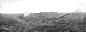 Shell Damage Prints: La victoire de Douaumont; le fort de Vaux vu a 250 metres