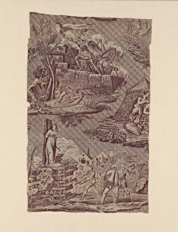 La Pucelle Dorleans Gallery: La Vie de Jeanne d Arc (The Life of Joan of Arc) (Furnishing Fabric), France, c. 1815