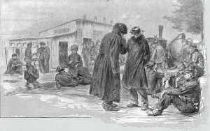 Pow Camp Prints: La vie de nos prisonniers; la grande rue de camp de Langensalza