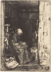 Etching And Drypoint On Laid Paper Prints: La Vieille aux Loques, 1858. Creator: James Abbott McNeill Whistler