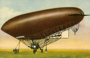 Deutsch Prints: La Ville de Paris airship, 1908, (1932). Creator: Unknown