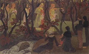 Paul 1864 1927 Prints: La Vision pres du torrent ou Le Rendez-Vous des fees (The Vision near the Torrent or)