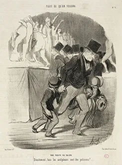Salon Prints: La Visite au salon, 1847. Creator: Honore Daumier