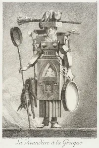 Kitchenware Prints: La Vivandière à la Grecque, 1771. Creator: Bossi