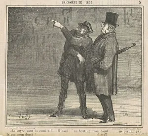 La voyez-vous la comète?... 19th century. Creator: Honore Daumier