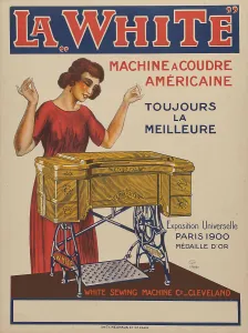 Dressmaker Prints: La White, machine à coudre américaine, c. 1912. Creator: Anonymous