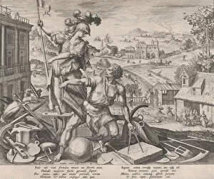 Maerten De Vos Gallery: Labor, 1591. Creator: Raphael Sadeler