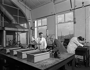 Artificer Gallery: Laboratory, Edgar Allen Steel foundry, Sheffield, South Yorkshire, 1962