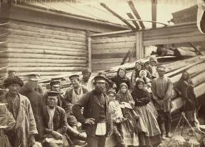 Tyumen Tyumen Oblast Russia Prints: Laborers awaiting work at the Hill of Idleness Types of Russian working