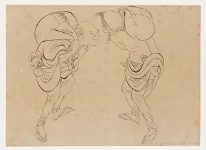 Porters Prints: Laborers, late 18th-early 19th century. Creator: Hokusai