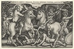 The Labors of Hercules: Hercules Abducting Iole, 1544. Creator: Hans Sebald Beham (German