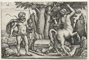 1500 1550 Prints: The Labors of Hercules: Hercules and Nessus