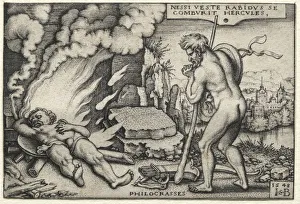 1500 1550 Prints: The Labors of Hercules: Hercules on his Pyre