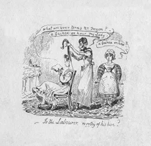 Is the Labourer worthy of his hire?, 1829. Artist: George Cruikshank