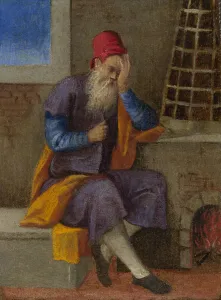 The Labours of the Months: January, c. 1580. Artist: Italian master The Labours of the Months: January, c. 1580. Artist: Italian master